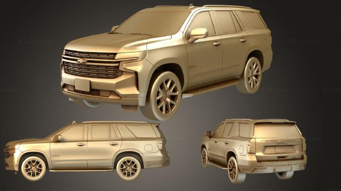 Автомобили и транспорт (Тахо ПЕРВЫЙ 2021 год, CARS_3547) 3D модель для ЧПУ станка